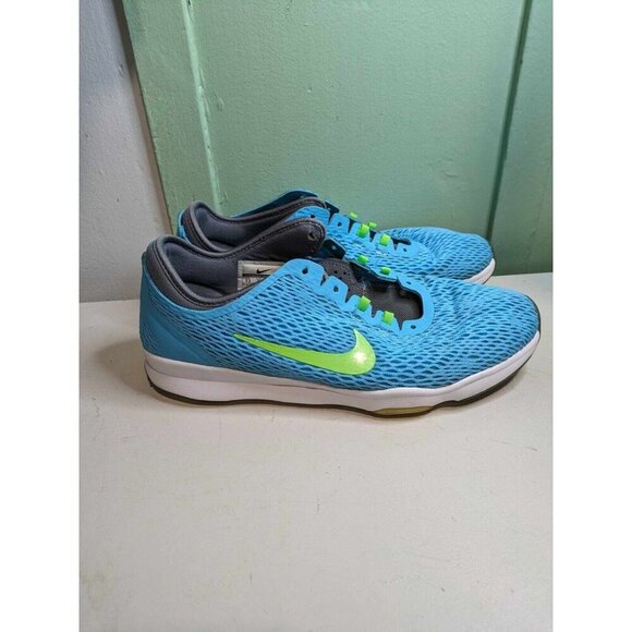 Nike Training Zoom Womans 8.5 Fit Training Shoes Size Teal- No lace - Picture 2 of 7
